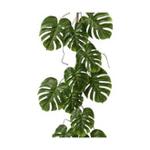 Prémium minőségű, élethű megjelenésű, 119 cm hosszú mesterséges mű filodendron girland, 15 darab levéllel